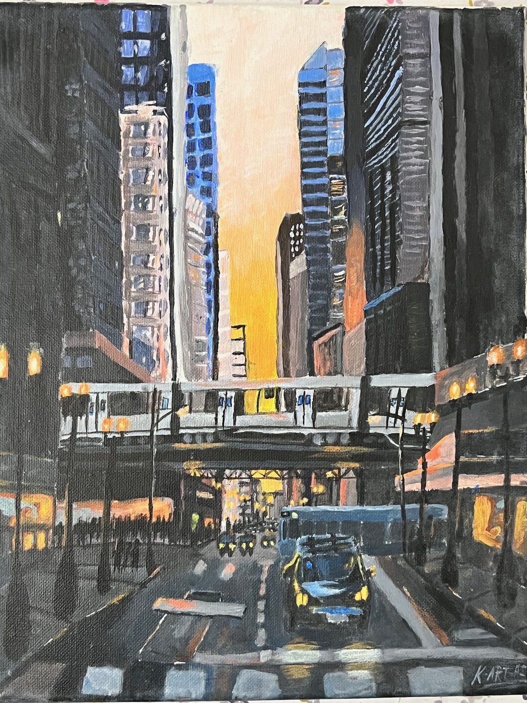 Cityscape painting